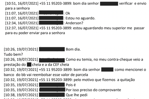 conversa real de uma vítima de falta portabilidade de empréstimo consignado