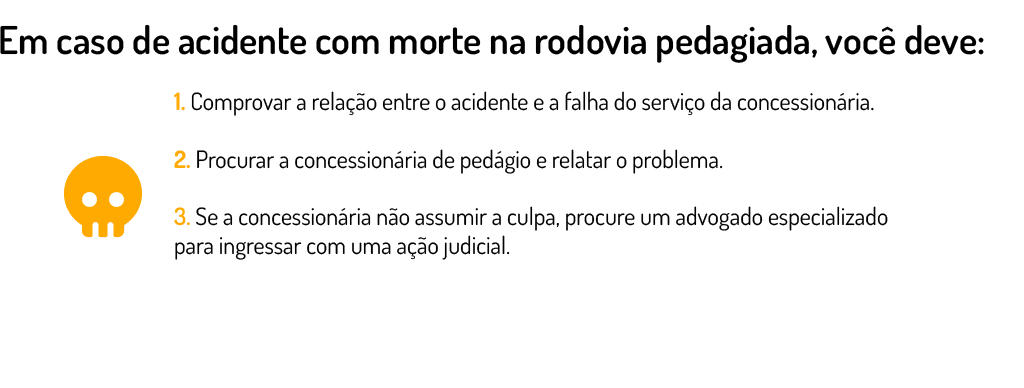 o que fazer em caso de acidente com morte em rodovia pedagiada