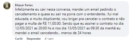 depoimento de cliente que não conseguiu o cancelamento do beach park vacation club